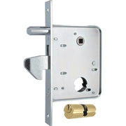 SERRATURA CANCELLO INFILARE 573 MG - B.Q ZINC F.MM 25 C.TONDO M1+Q8 E.MM 60 CF=PZ 2- 1 confezioni