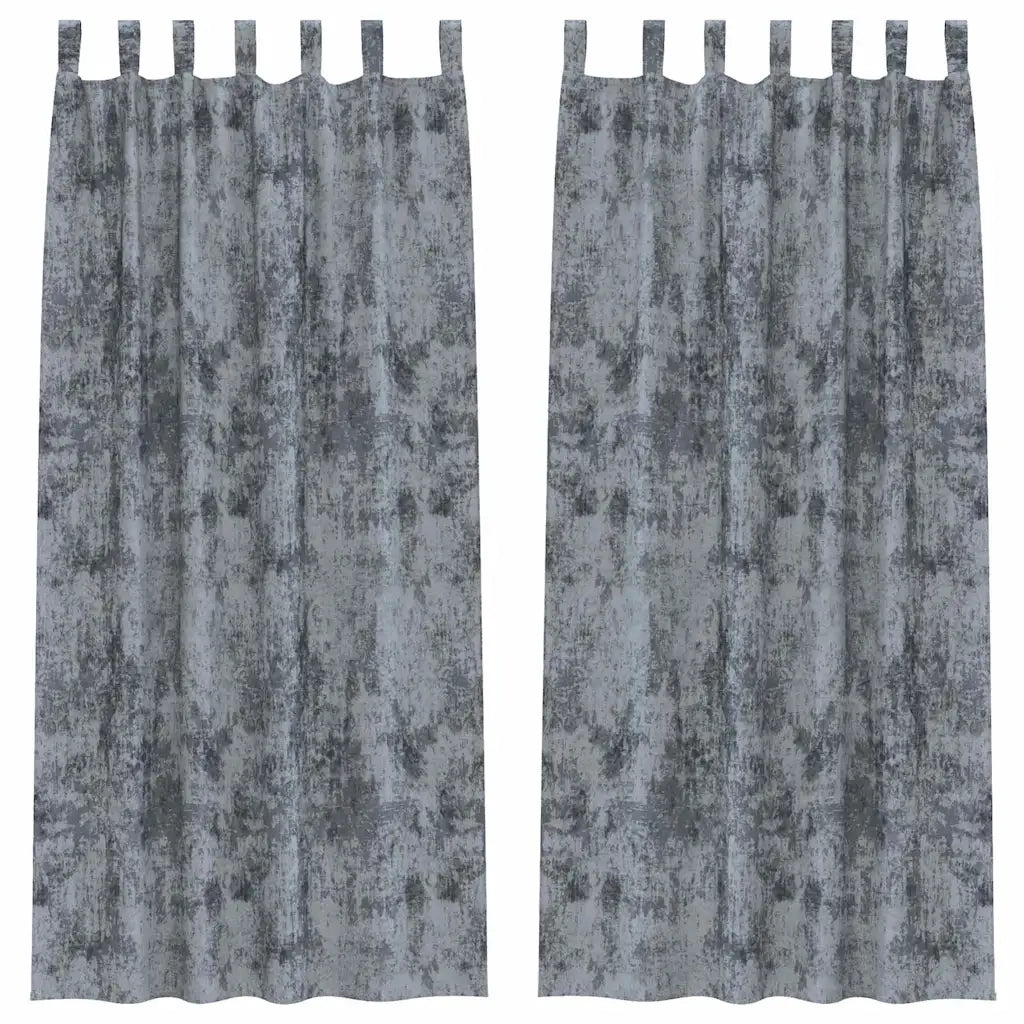 Tende in Velluto 2 pcs Grigio Argento 260 x 140 cm Velluto 4107722