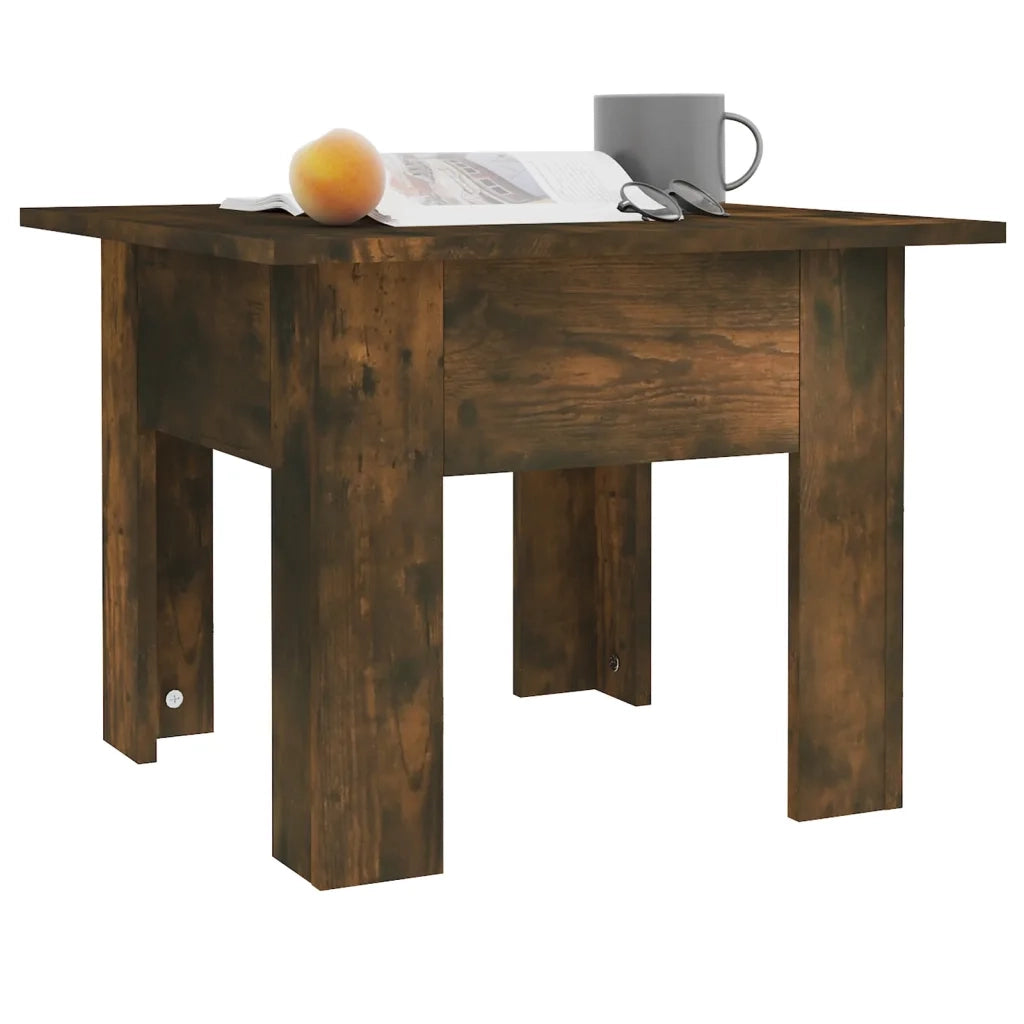 Tavolino da Salotto Rovere Fumo 55x55x42 cm in Truciolato 813068