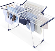 Droogrek Utschakuwbaar, Opvouwbaar Droogrek con Ali per Interni, 10 Viti con Tasca, Droogrek Opvouwbaar, Spaziale, Bianco