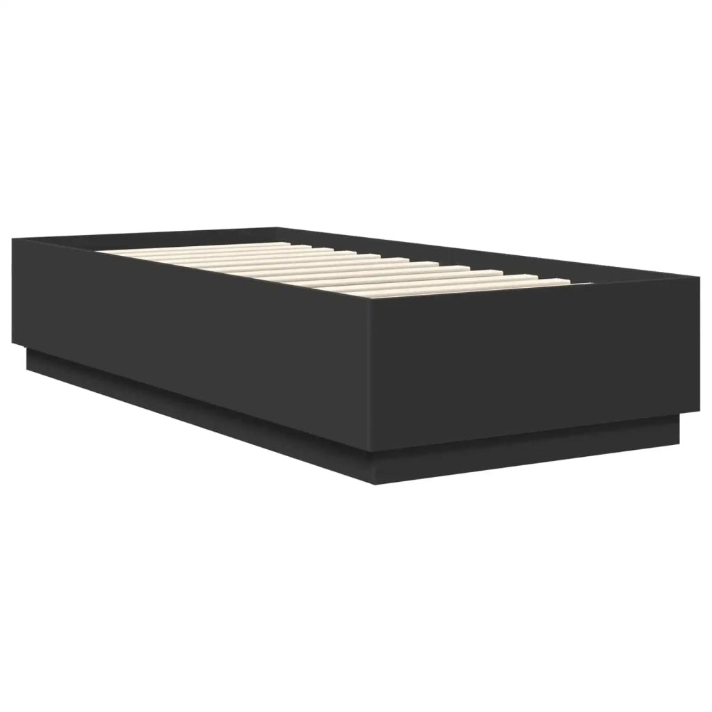 Struttura del letto Nero 70 x 190 cm Legno multistrato