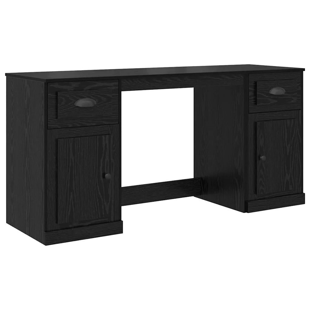 Scrivania con armadietto Rovere Nero Legno ingegnerizzato 3402679