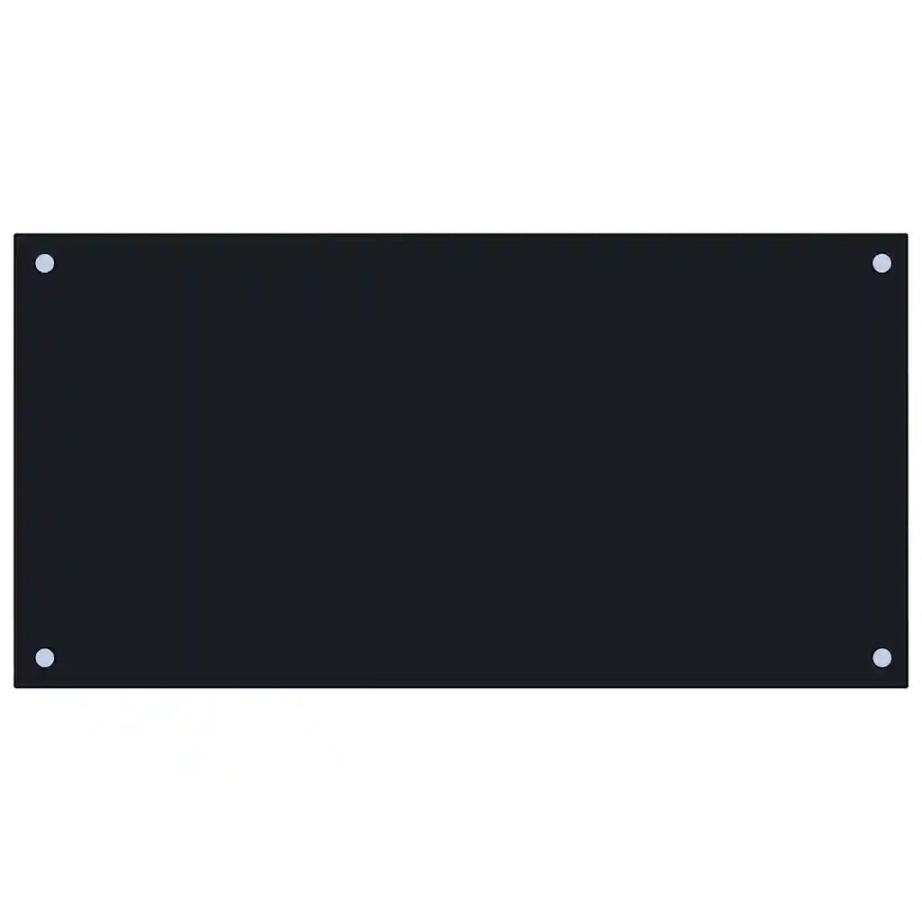 Paraschizzi per Cucina Nero 80x40 cm in Vetro Temperato 249484