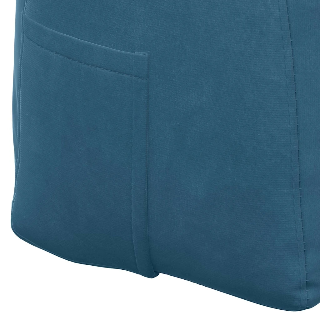 Cuscino per Schiena Blu 120 x 24 x 50 cm Velluto