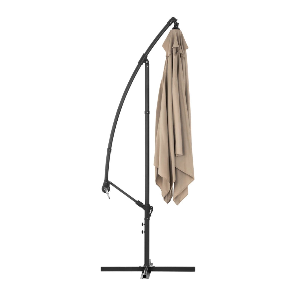 Ombrellone a braccio rettangolare 250 x 250 cm inclinabile crema 14_0007585