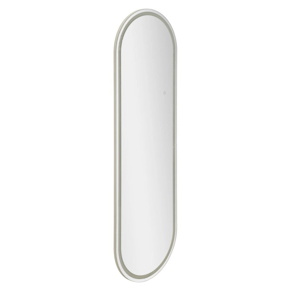 Specchio da parete ovale con illuminazione LED integrata 50x160 cm