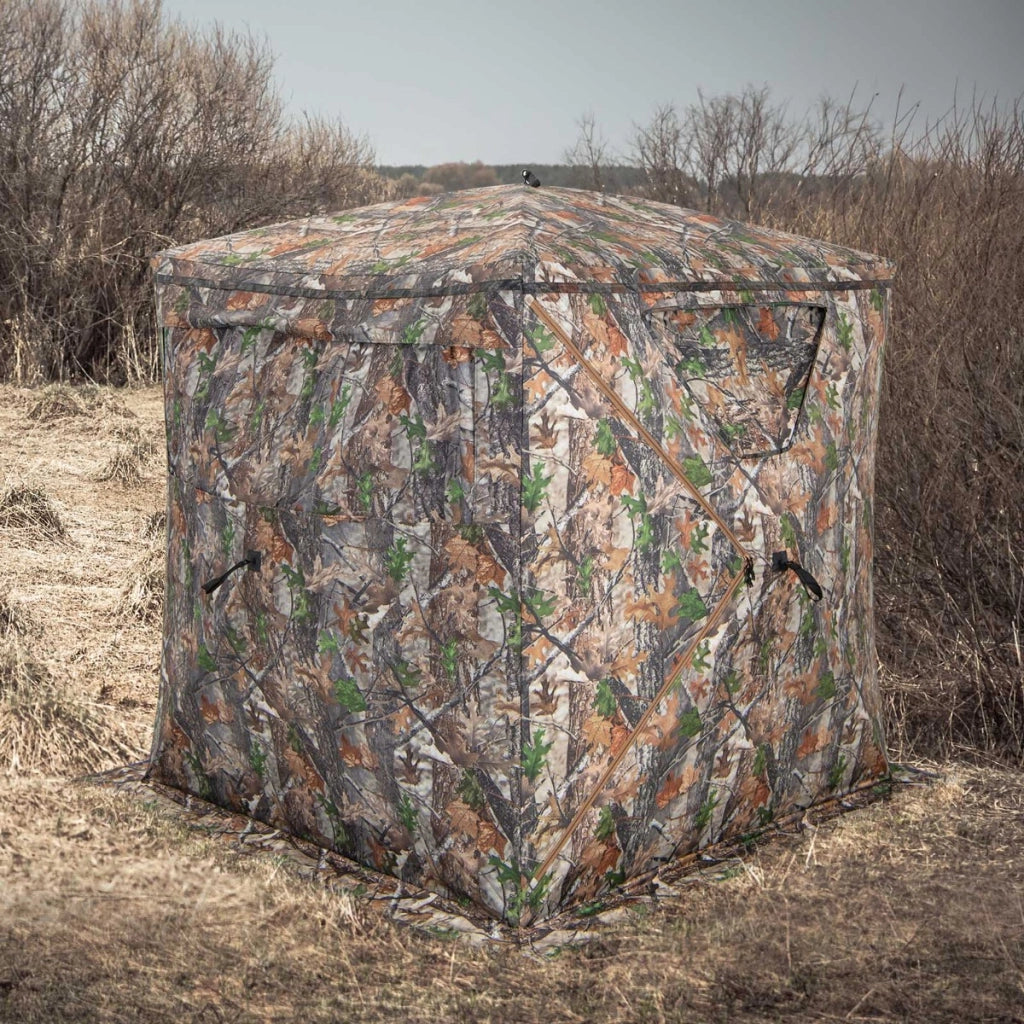 Cieco da caccia portatile a 270¡ã trasparente-Tenda pop-up a cupola per 2-3 persone con finestre scorrevoli