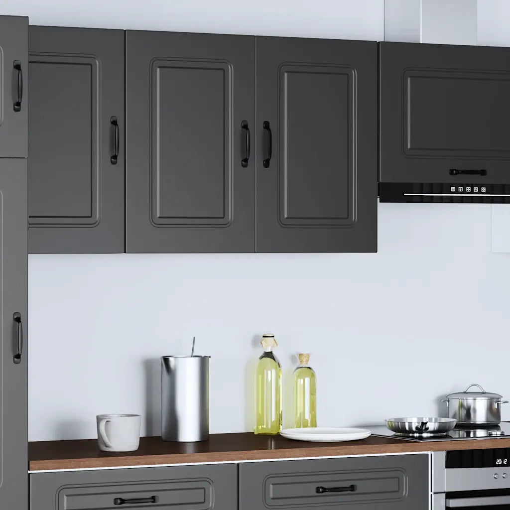 Pensile da Cucina Kalmar Nero in Legno Multistrato 853588