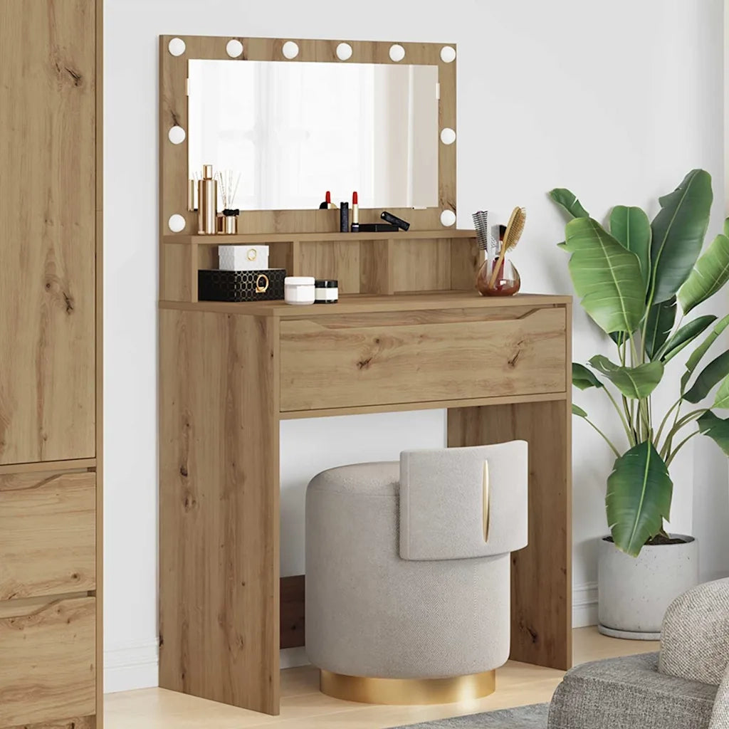 Tavoli da Trucco per Camera da Letto Rovere artigianale 888976