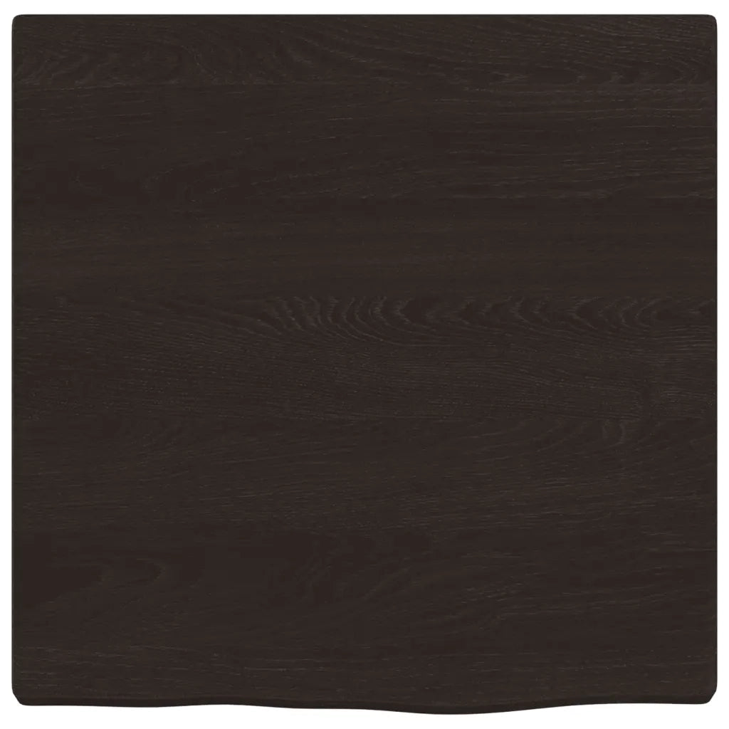 Piano Bagno Marrone Scuro 40x40x(2-4)cm Legno Massello Trattato 3156189