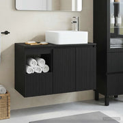 Set di mobili per il bagno 2 pz Nero Legno ingegnerizzato 3404065