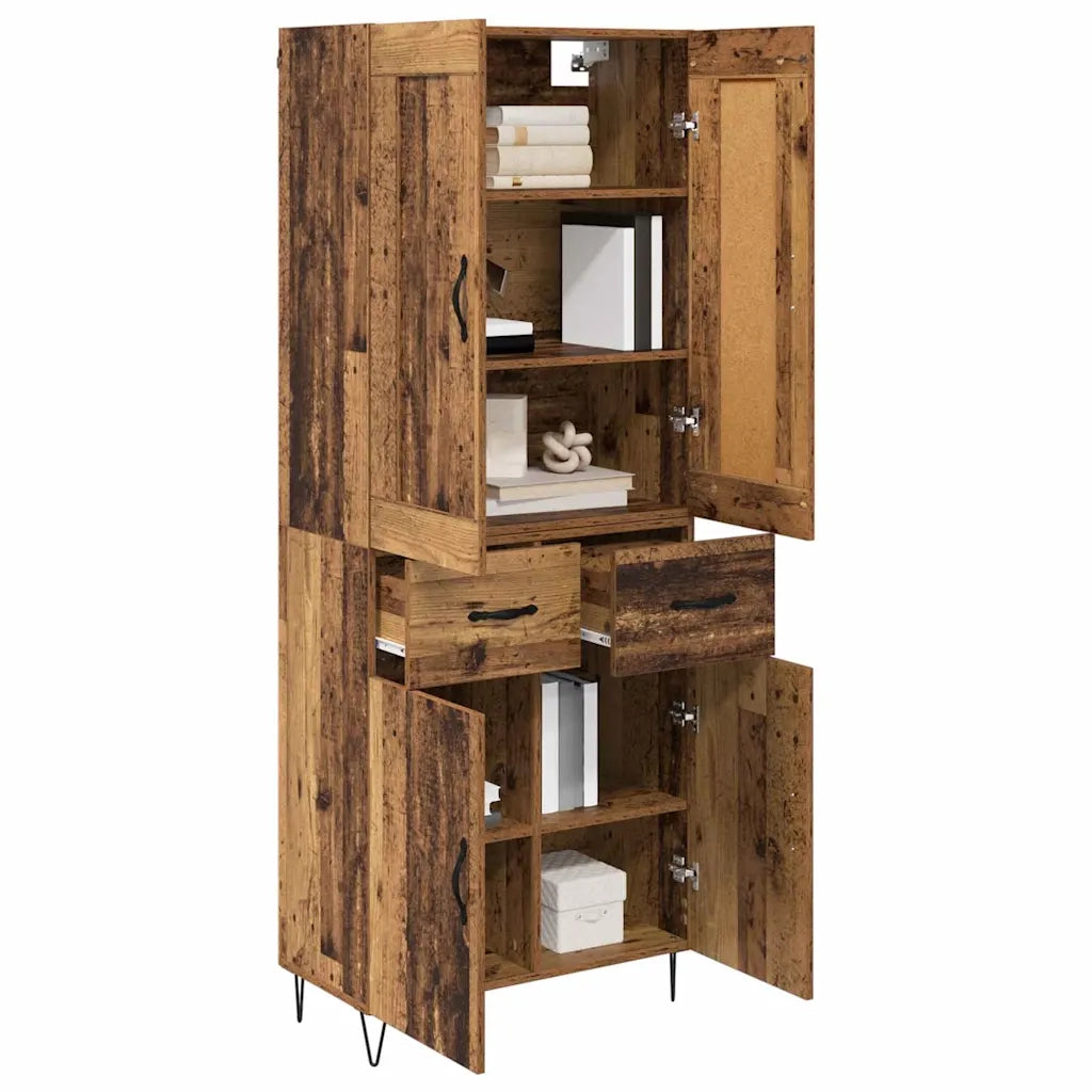 Credenza-Buffet-Armadio da cucina Legno vecchio 69,5 x 34 x 180 cm Legno multistrato 365469