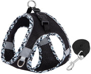 Abbigliamento per gatti - Abbigliamento per cani Anti-fuga cintura - Corda anti-fuga per cani - Abbigliamento per gatti adattabile - Vestito per gatti con tessuto elastico riflettente - Set di cintura e corda per la sicurezza - Abbigliamento per gatti - S