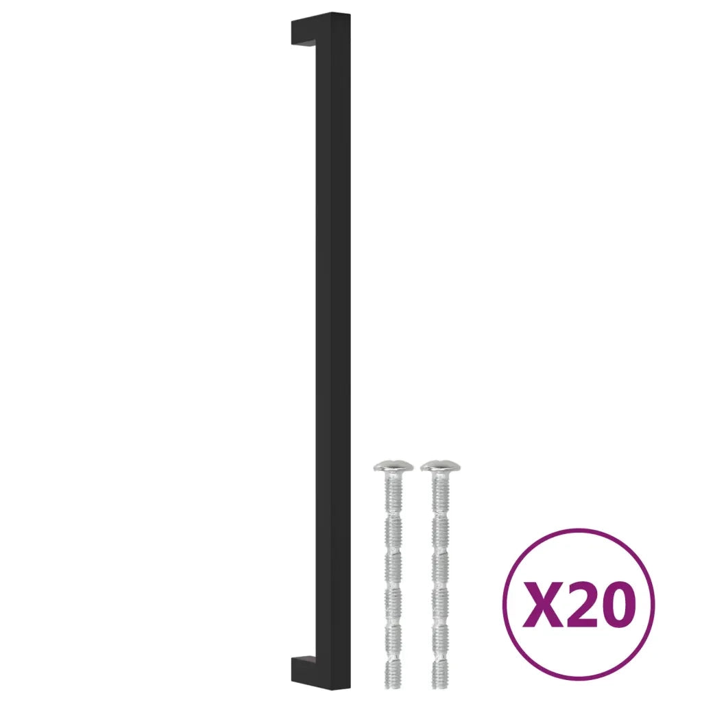 Maniglie per Mobili 20 pz Nere 320 mm in Acciaio Inoxcod mxl 132975