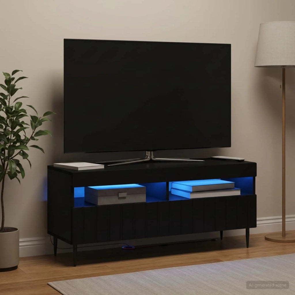 Mobile TV LED Nero Legno ingegnerizzato 896546