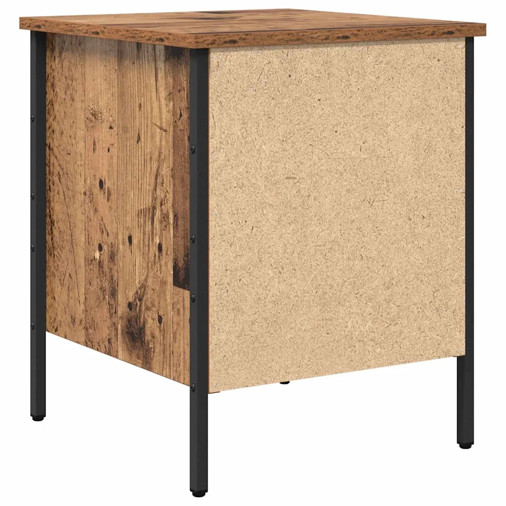 Comodino | Armadio da Notte | Mobiletto da notte con cassetto Legno vecchio 40 x 42 x 50 cm