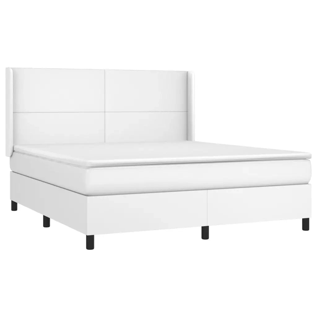 Giroletto a Molle con Materasso Bianco 180x200 cm in Similpelle 3132394