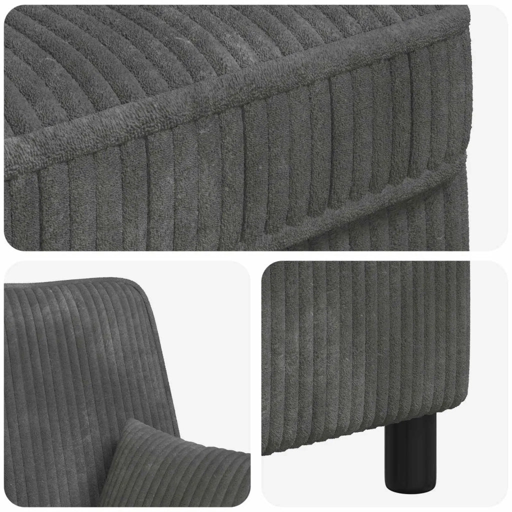 Poltrona XXL con cuscini Grigio Chiaro Tessuto a 1,5 linee 42043497