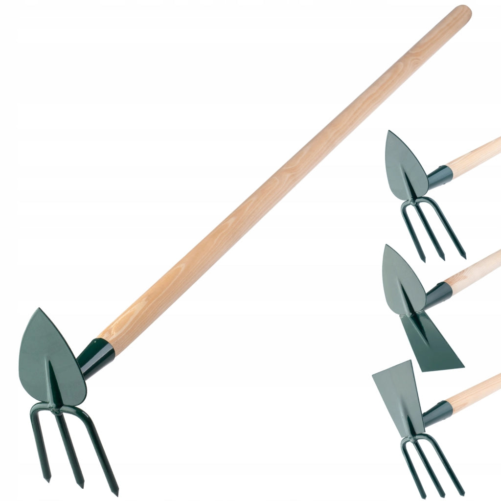 Zappa da giardino KADAX per scavare con forca da 8 cm e gancio da 115 cm