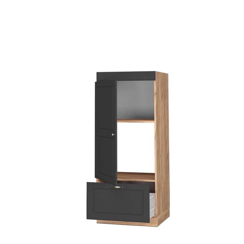 Mobile cucina microonde Fame-Line Antracite-oro/Rovere dorato 60 cm Vicco
