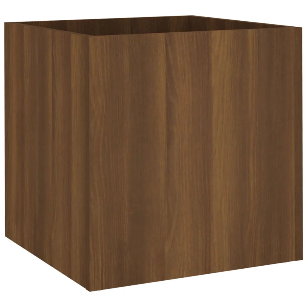 Fioriera rialzata per piante fiori terrazza giardino 40 x 40 x 40 cm legno ingegnerizzato marrone 02_0037552