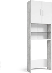 Mobile lavatrice, Calcestruzzo, 64 x 190 cm, adatto per la conservazione di detersivo e accessori