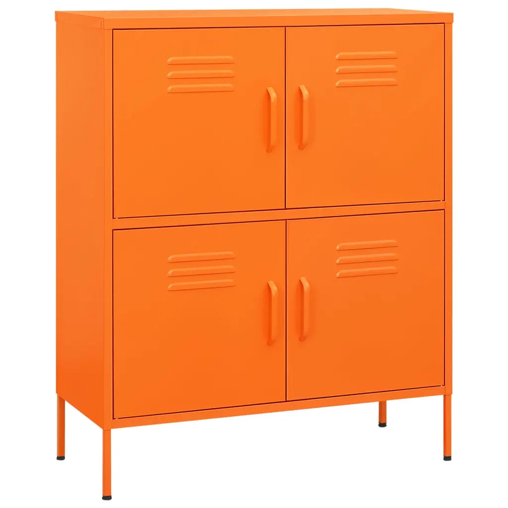 Armadietto Arancione 80x35x101,5 cm in Acciaio