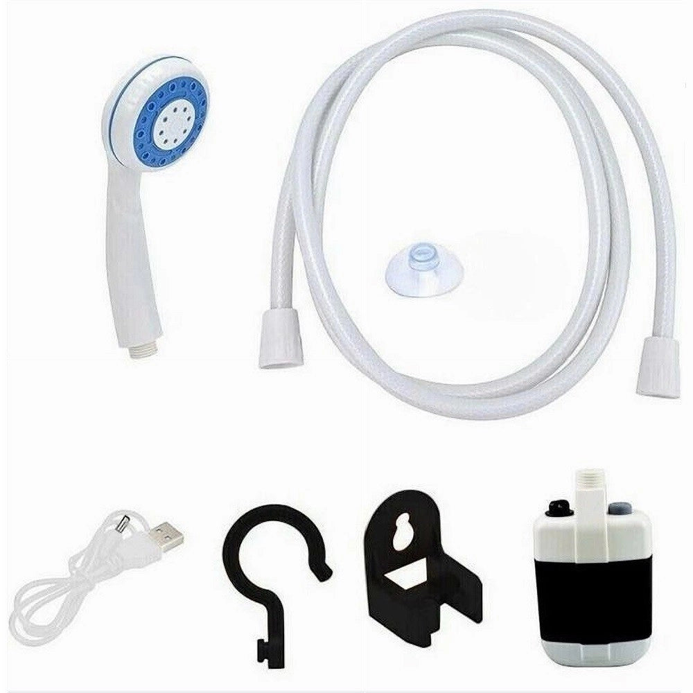 Trade Shop - Doccia Portatile A Batterie Ricaricabile Per Camping Barca Con Pompa Elettrica -