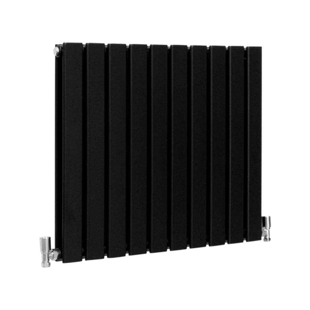Radiatore Termosifone Termoarredo Design Piatto Pannello Elementi Nero Opaco