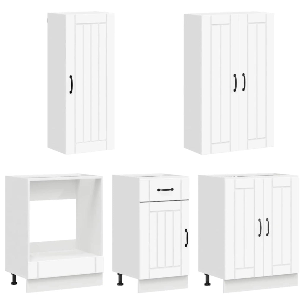 Unità Cucina LUCCA 5 pz Bianco 3438265