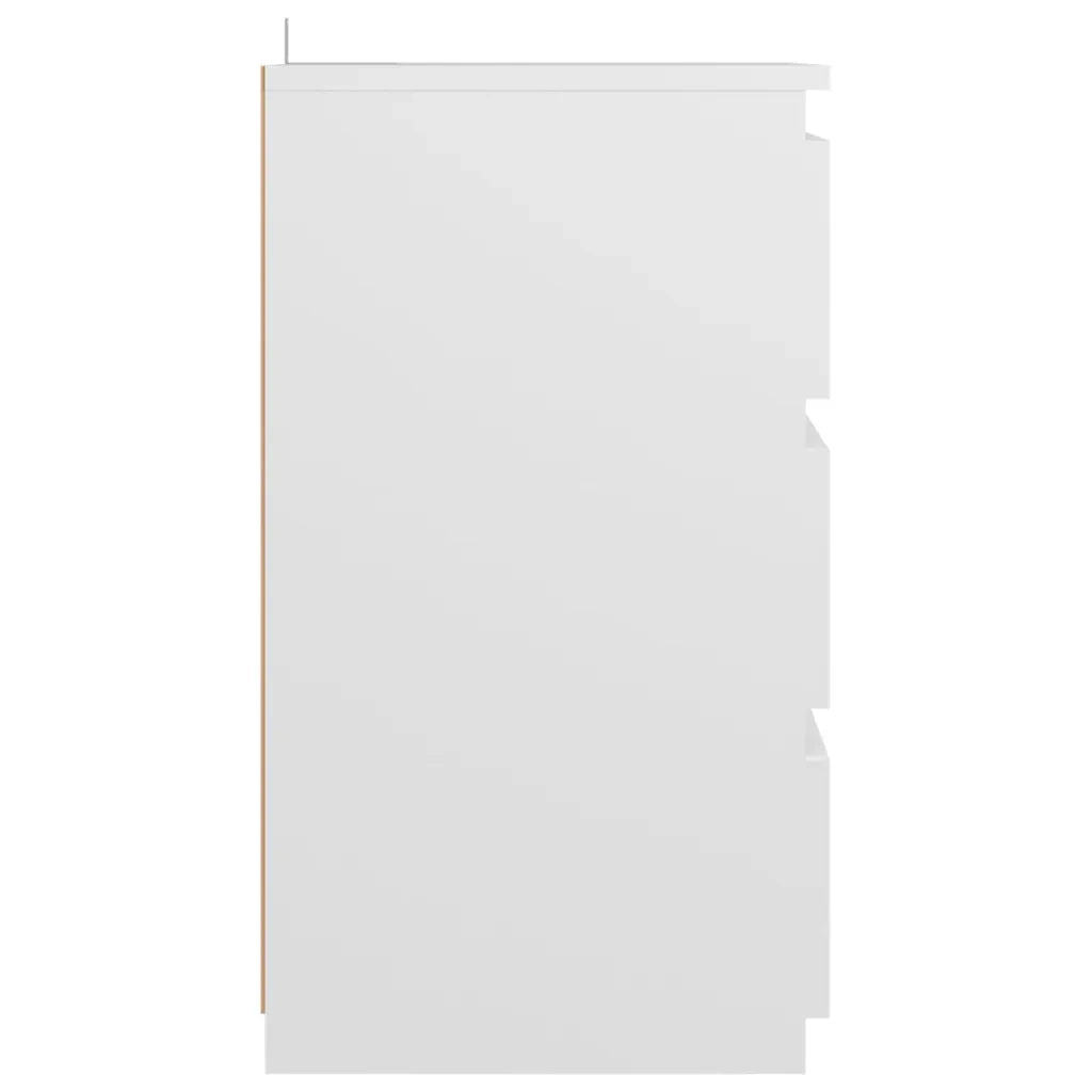 Comodino Bianco 40x35x62,5 cm in Legno Multistrato 806211
