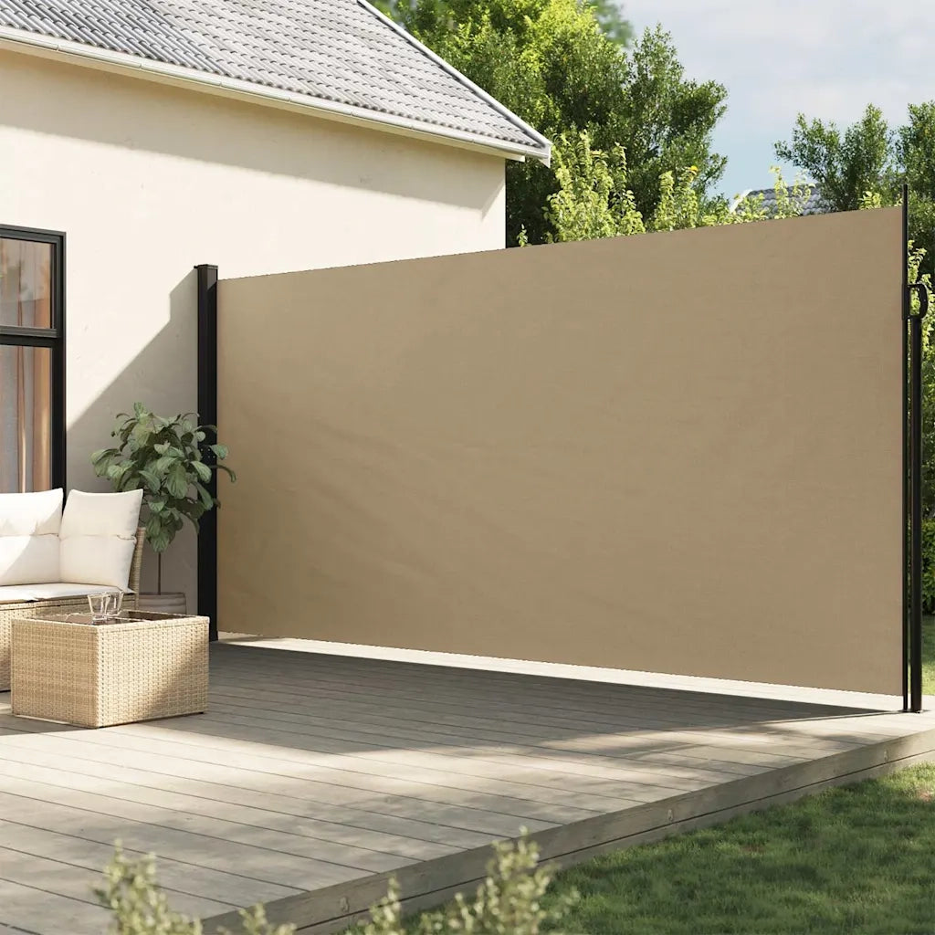 Tenda da Sole Laterale Retrattile-Tenda parasole per balcone per giardino Beige 200x500 cm