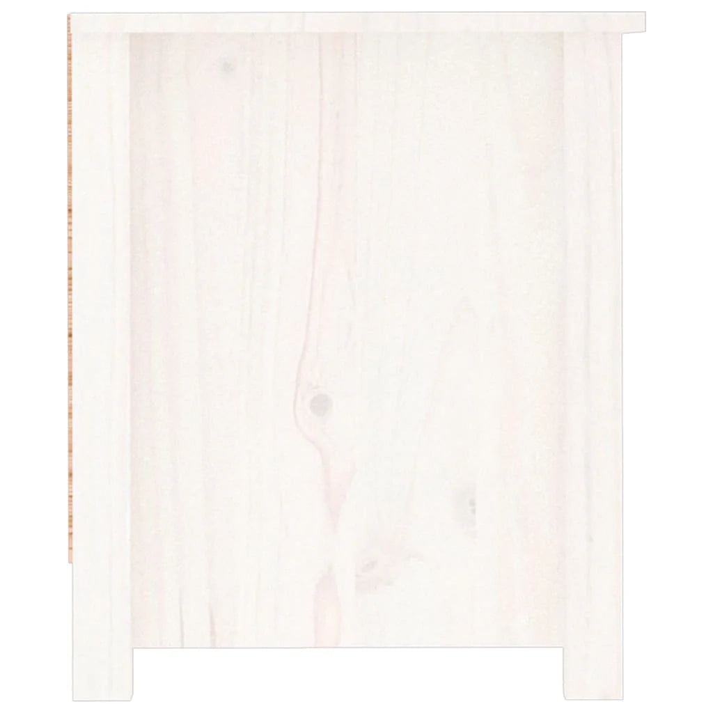 Scarpiera mobiletto portascarpe mobile per ingresso/corridoio/soggiorno 110 x 38 x 45,5 cm legno di pino massiccio bianco 02_0021439