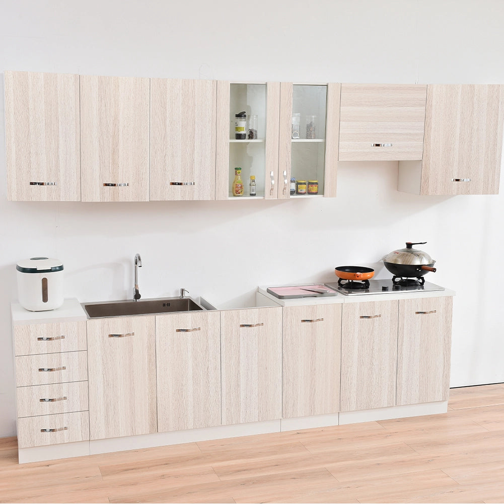 Mobile Base per Cucina Componibile in Legno Colore Olmo con 2 Ante 2 Scomparti