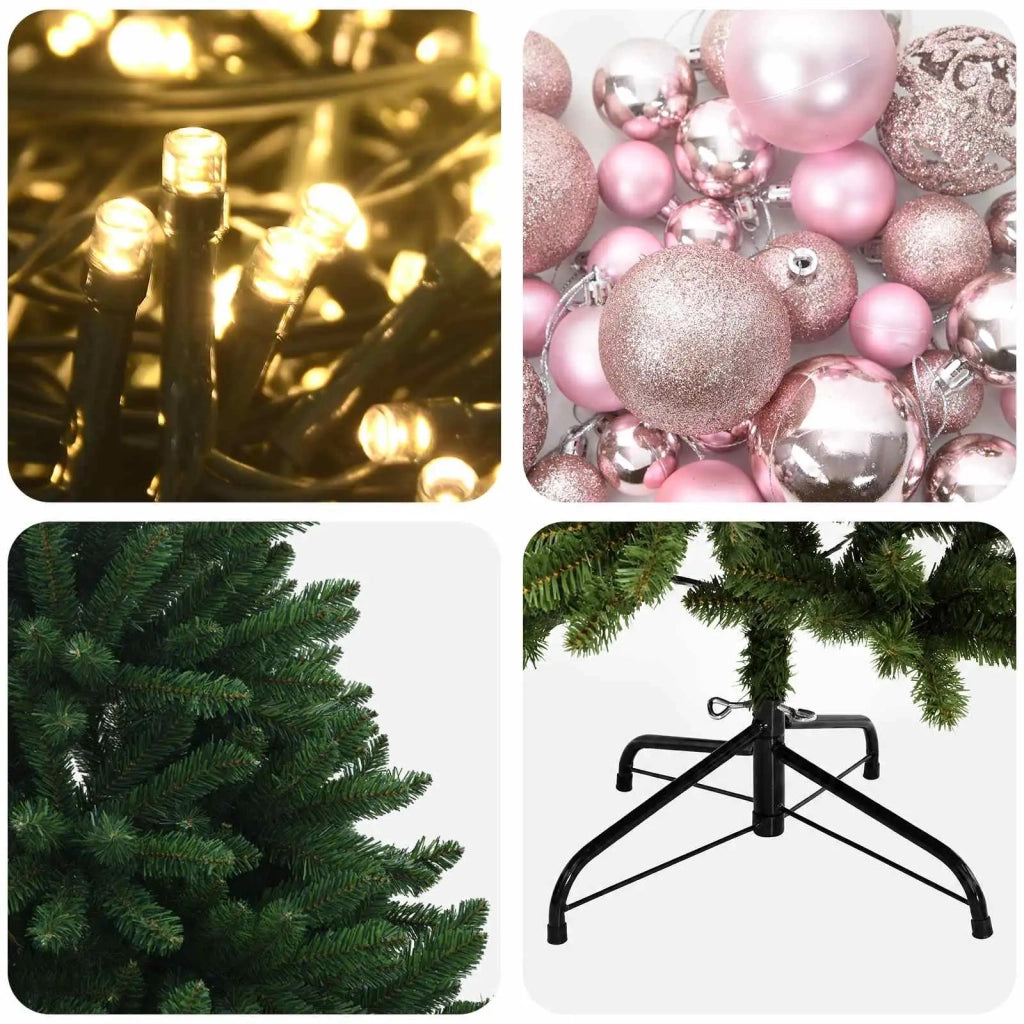 Albero di Natale artificiale verde medio con palline 180 cm 3466743