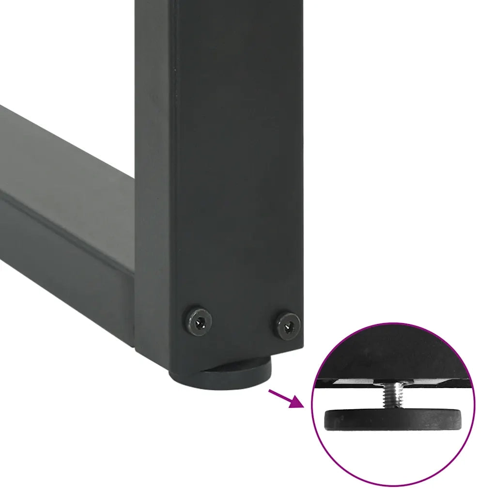 Gambe per tavolo da bar a forma di U 2 pz Antracite 60x(90-91) cm Acciaio 4013226