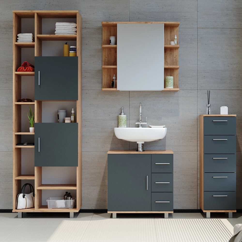 Vicco Mobile sottolavabo per bagno Quercia dorata 60 x 60 cm