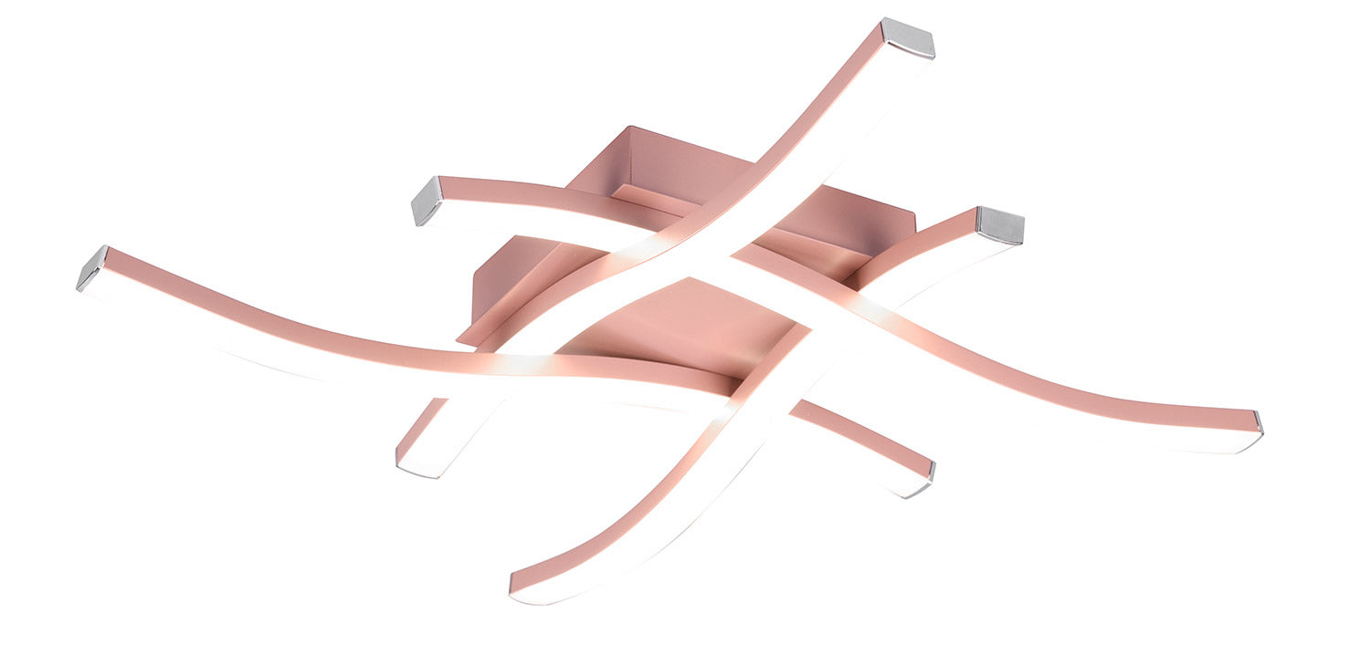 Plafoniera da Interno a LED SMD in Metallo Oro rosa