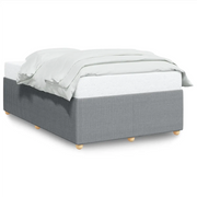 Letto matrimoniale | Letto per adulti | Giroletto senza Materasso Grigio Chiaro 120x200 cm Tessuto