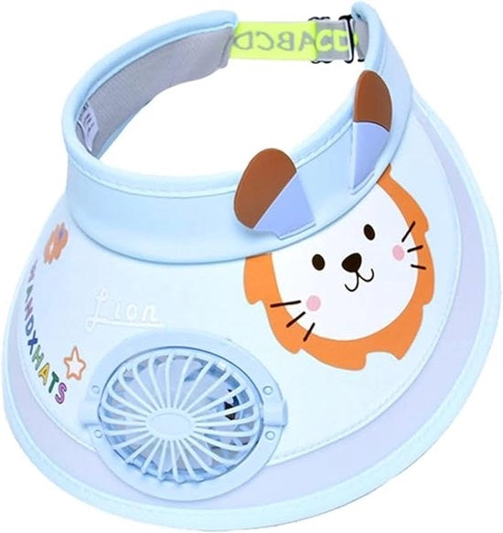 Cappello per bambini - Cappelli per bambini - Cappello da sole estivo con ombrellino - Cartoon - Carino - Cappello da sole completo - Cappelli da sole per bambini e bambine - Cappello da sole UV (blu)