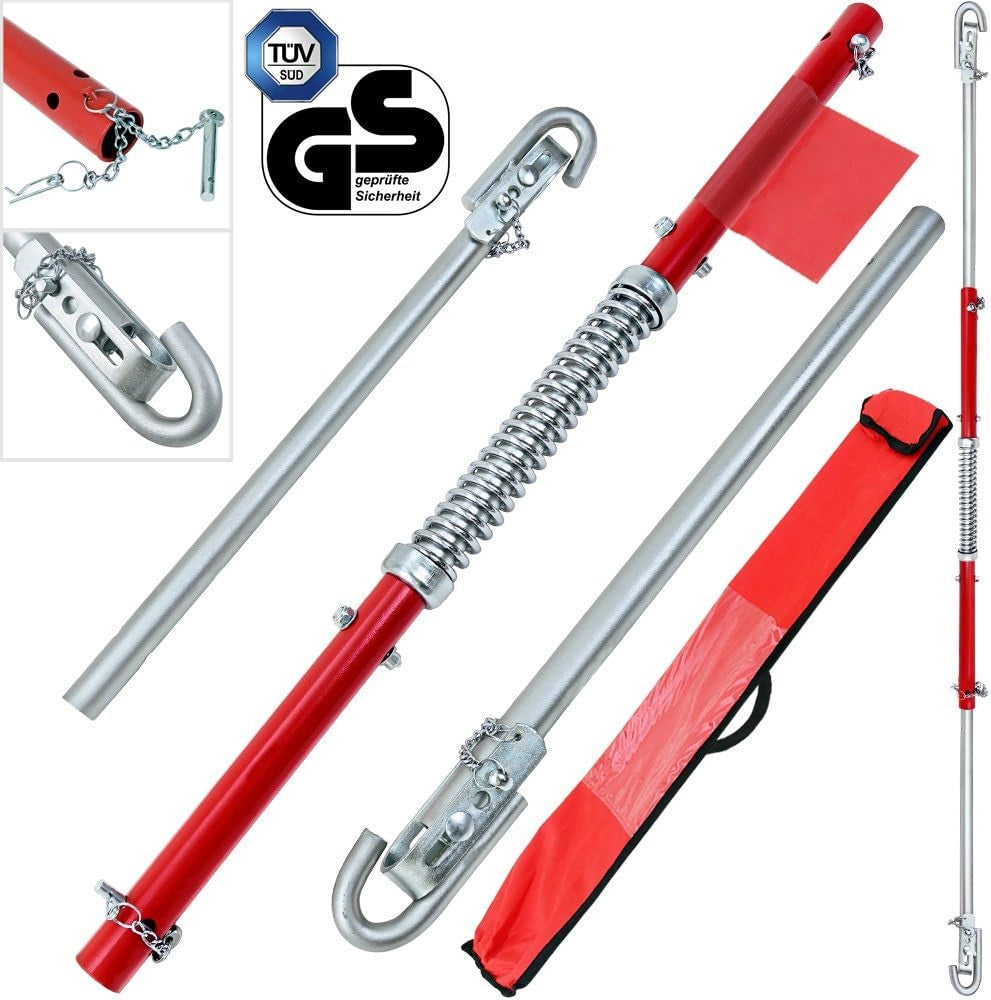 Deuba Barra di Traino Auto 3pz. Forza Trazione 2000 kg Gancio da Rimorchio Macchina incl. Borsa
