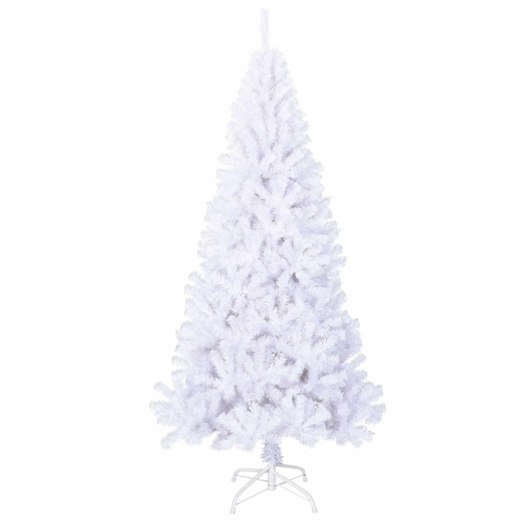 Albero di Natale Artificiale-Albero Natalizio Bianco 240 cm PVC e Acciaio 743621
