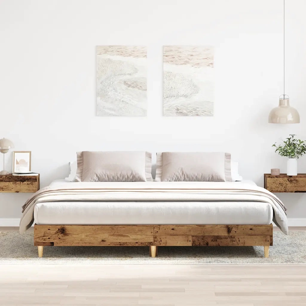 Giroletto senza Materasso Legno Antico 200x200 cm in Truciolato 3328706