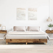 Giroletto senza Materasso Legno Antico 200x200 cm in Truciolato 3328706