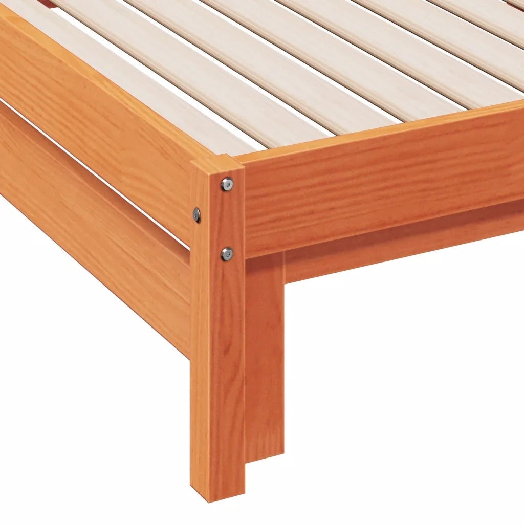 Divano con letto | Sof¨¤ letto | Letto singolo Estraibile Marrone Cera 90x190cm Massello Pino