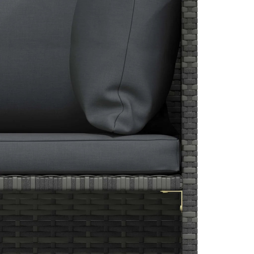 Salotto da Giardino-Set Divani da Giardino5 pz con Cuscini in Polyrattan Grigio