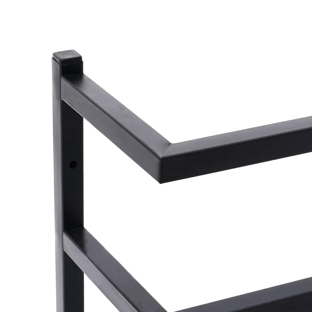 Portasciugamani standard a scaletta per bagno 48 cm acciaio nero 02_0001646