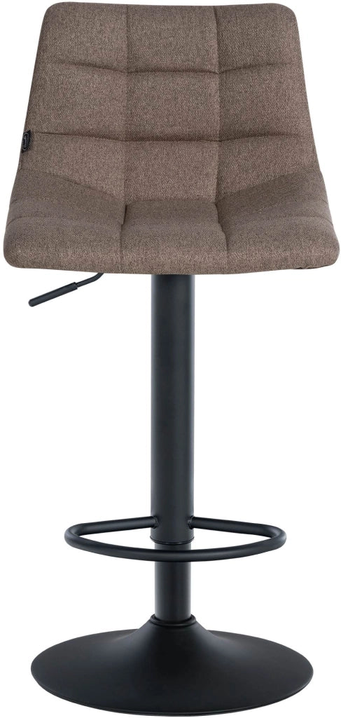 Set di 2 sgabelli da bar Jerry Fabric Tortora,nero