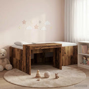 Letto alto per bambini con scrivania Legno antico 98.5 x 200 cm 3422665