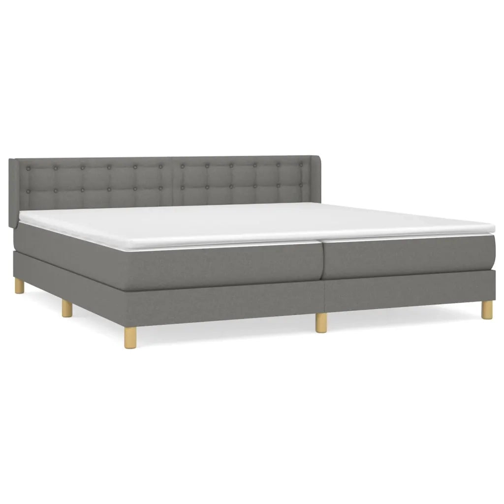 Giroletto a Molle con Materasso Grigio Scuro 160x200 cm Tessuto 3130602